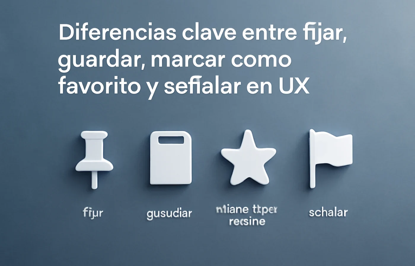 Diferencias clave entre fijar, guardar, marcar como favorito y señalar en UX