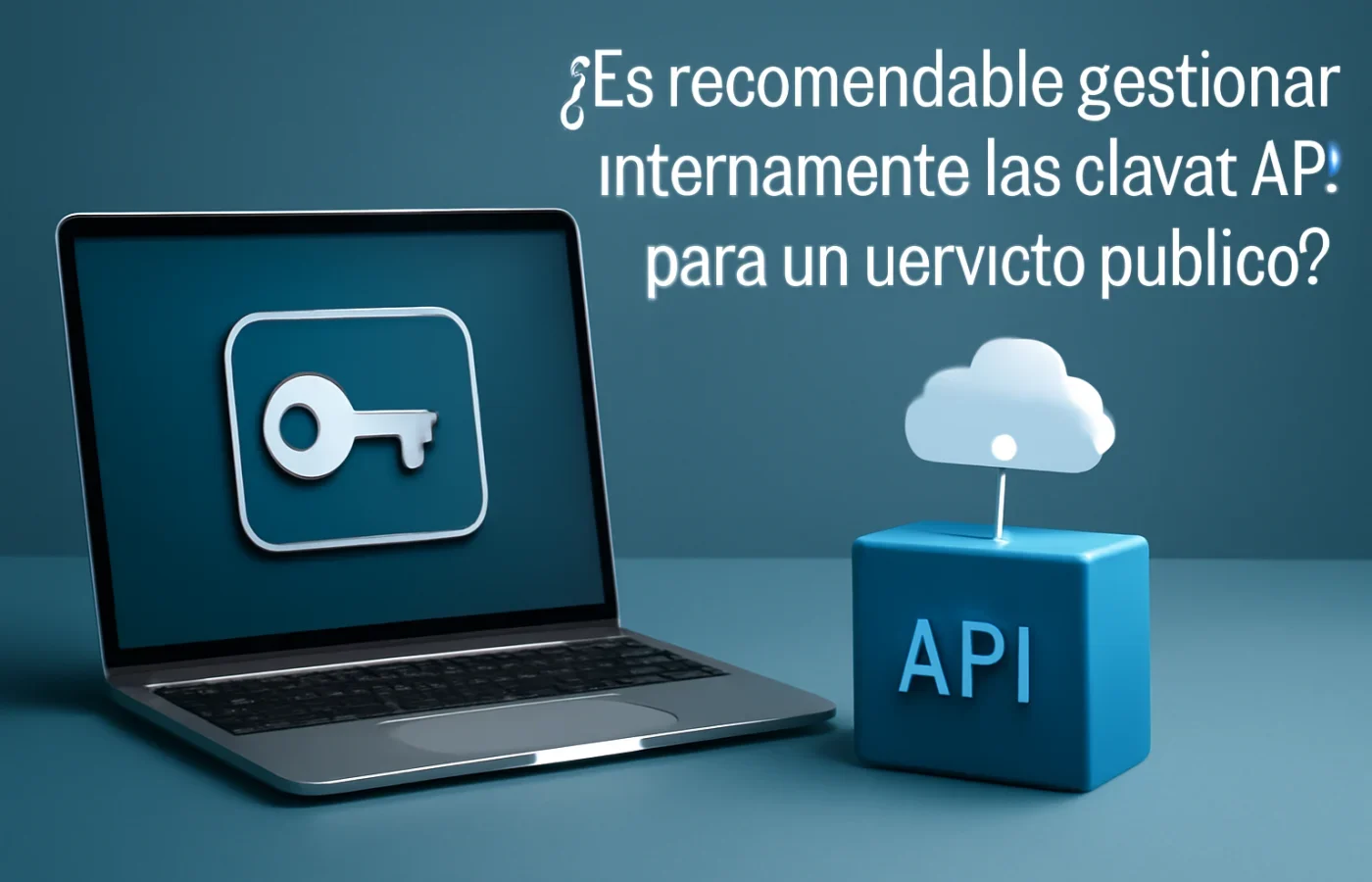 ¿Es recomendable gestionar internamente las claves API para un servicio público?