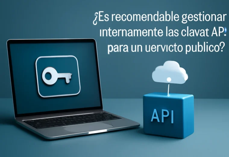 ¿Es recomendable gestionar internamente las claves API para un servicio público?