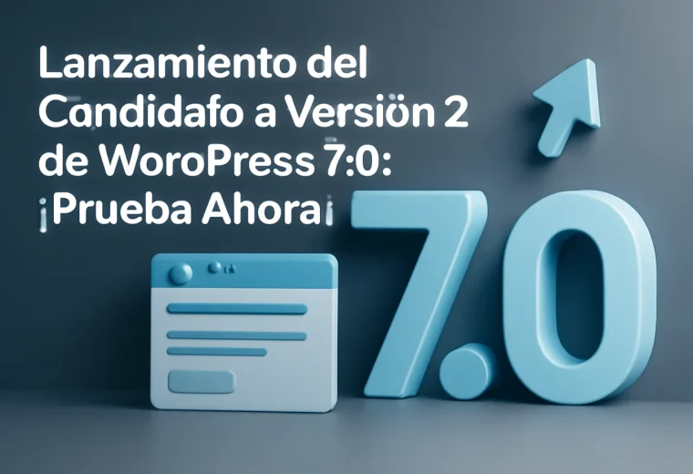 Lanzamiento del Candidato a Versión 2 de WordPress 7.0: ¡Prueba Ahora!