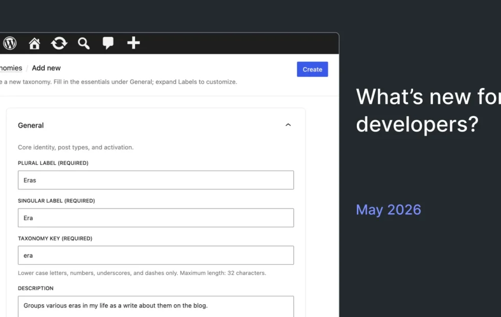 Novedades para desarrolladores de WordPress en mayo de 2026