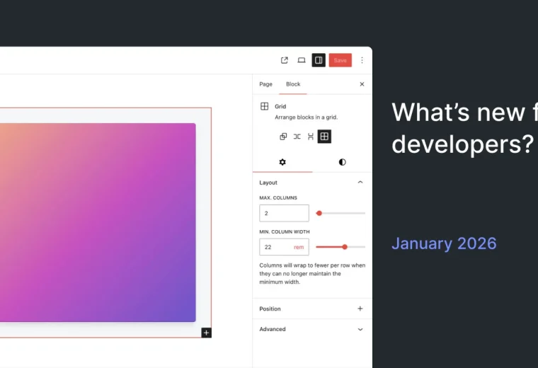 Novedades para desarrolladores en WordPress: enero de 2026