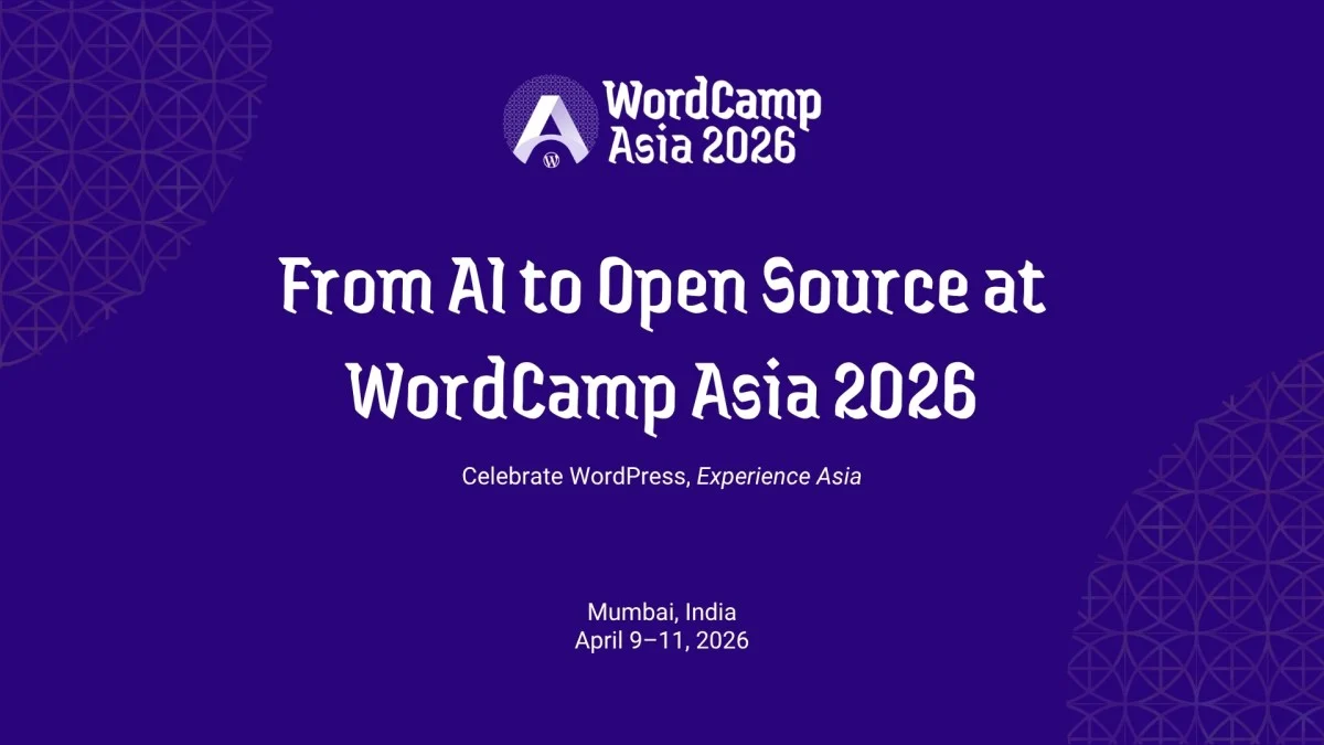 WordCamp Asia 2026: Innovaciones en Inteligencia Artificial y Código Abiert…