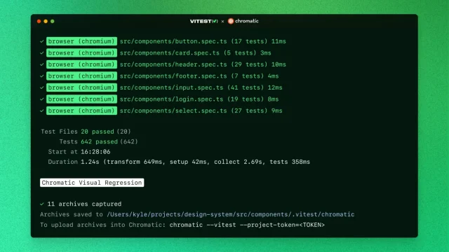 Chromatic lanza su complemento visual para Vitest y mejora las pruebas de interfaz