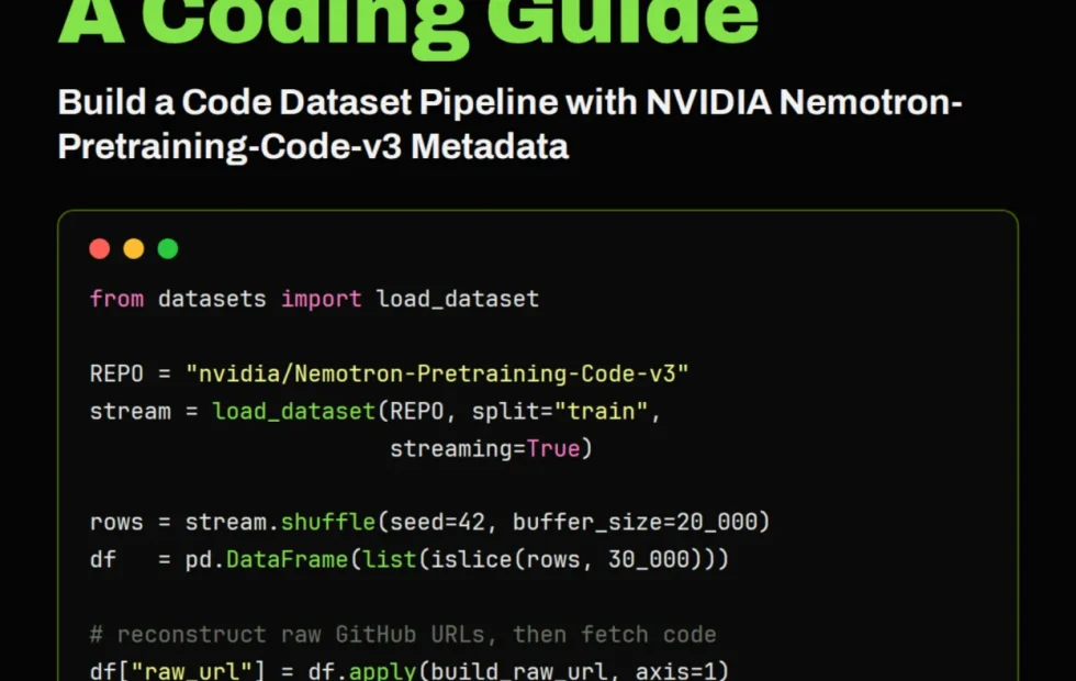 Creación de un Pipeline de Datos de Código con NVIDIA Nemotron y Pandas