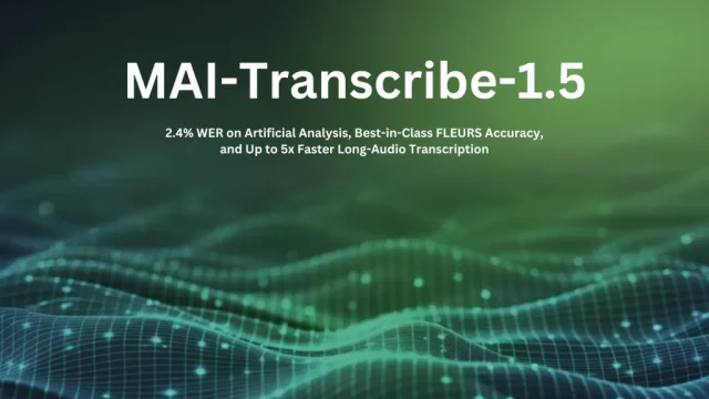 Microsoft revoluciona la transcripción con MAI-Transcribe-1.5