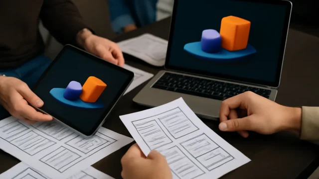 Un universo 3D sin modelos: creatividad y código en un portafolio único