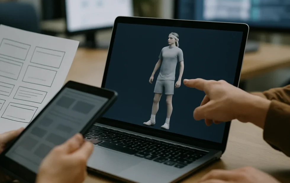 Cómo se creó el atleta digital de Stefanos Tsitsipas: del escaneo 3D al render en WebGL