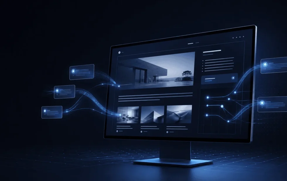 Diseño web para búsqueda generativa: cómo preparar un sitio para la IA. Fotografía editorial relacionada con diseño web búsqueda generativa. publicada en Posicionamiento Web