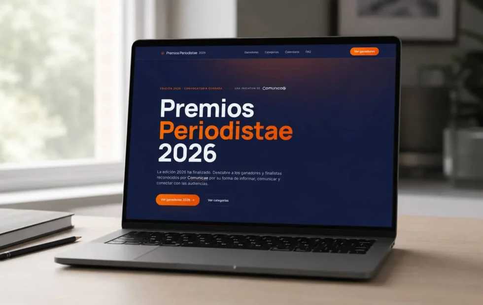Posicionamiento Web, finalista en los Premios Periodistae 2026 por su innovación. Fotografía editorial relacionada con Posicionamiento Web Premios Periodistae 2026. publicada en Po