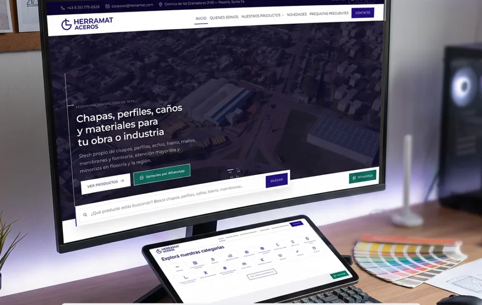 Rediseño web industrial: el catálogo de Herramat Aceros prioriza búsquedas. Imagen destacada sobre rediseño web industrial. publicada en Posicionamiento Web